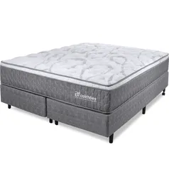 [AME R$2.239,3]Cama Box Queen Colchão Smart Spring Mola Ensacada 158x198x61cm 