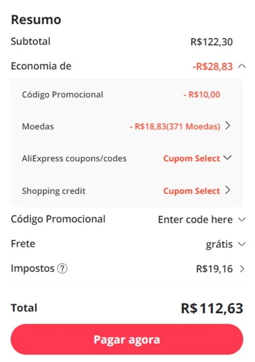 Imagem na descrição da promoção