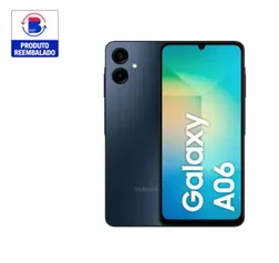 REEMBALADO: Smartphone Samsung Galaxy A06 4G 128GB 4GB RAM Azul Escuro