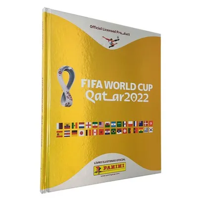 Álbum Capa Dura Ouro Copa Do Mundo Qatar 2022