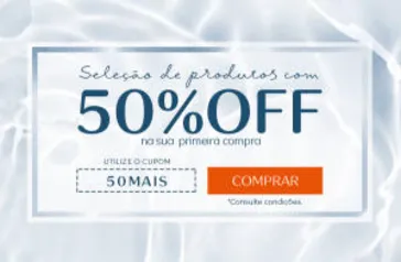 50%OFF na primeira compra na Natura