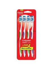 Escova Dental Colgate Classic Clean 4 unidades | R$8