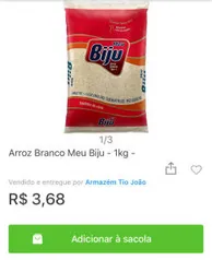 Arroz Branco Meu Biju - 1kg | R$ 3,68