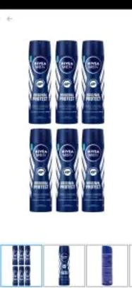 [Clube da Lu] Nivea Original Protect Aerosol - Antitranspirante Masculino 150ml 6 unidades R$ 45