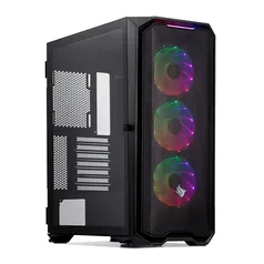 Gabinete Gamer Pichau Gadit 2 RGB, Mid-Tower, Lateral de Vidro Temperado, Com 3 Fans, Preto, PG-GDT-