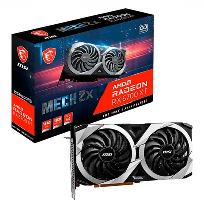 Placa de Vídeo MSI Radeon RX 6700 XT MECH 2X 12G OC, 16 Gbps, 12GB GDDR6, Dual Fan - 912-V398-002