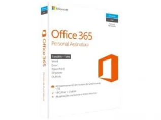 Microsoft Office 365 Personal - 1TB de Armazenamento Válidos por 1 Ano por R$ 80