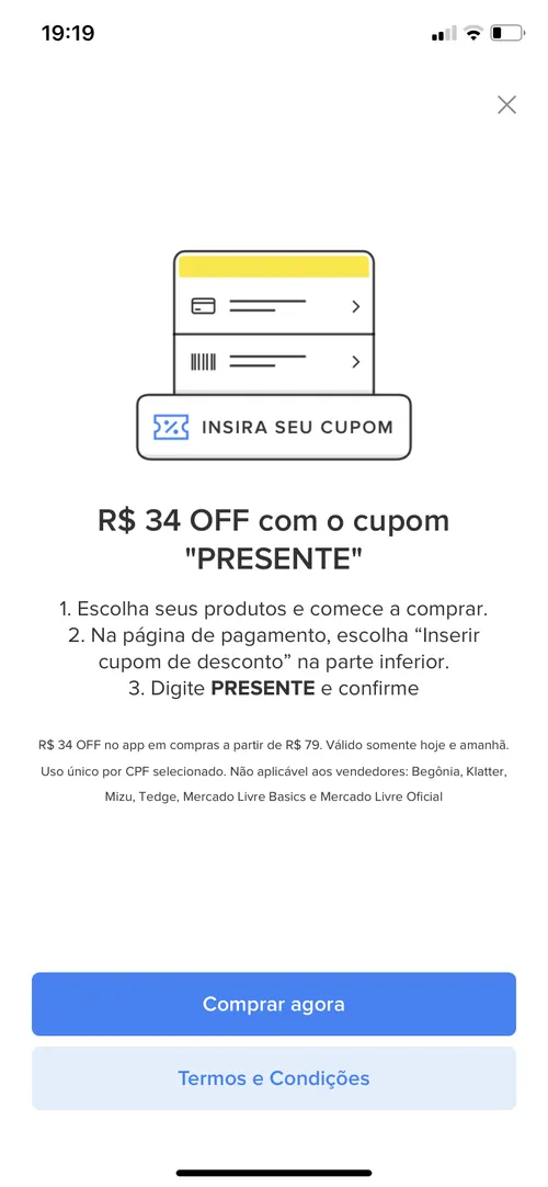 Imagem na descrição da promoção