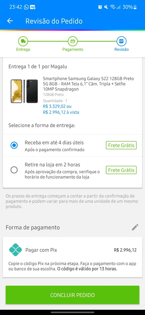 Imagem na descrição da promoção