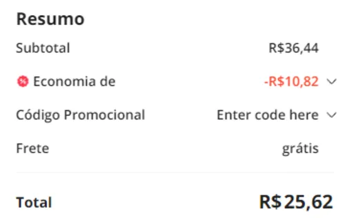 Imagem na descrição da promoção