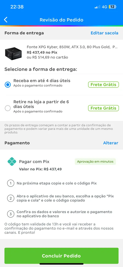 Imagem na descrição da promoção