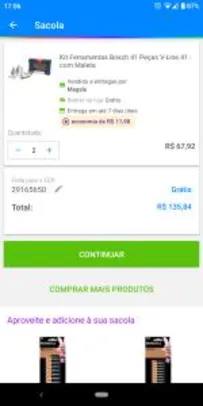 [Cliente ouro] Kit Ferramentas Bosch 41 Peças V-Line 41 - com Maleta - R$68