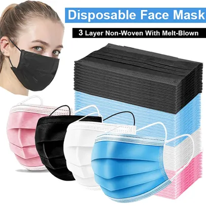 50 máscaras descartáveis | R$30
