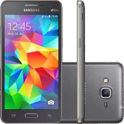 [Voltou-Sou Barato] Smartphone Samsung Galaxy Gran Prime Duos Dual Chip Android Tela 5" Memória Interna 8GB 3G Câmera 8MP - Cinza por R$ 639