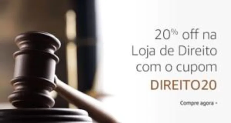 20% na loja de direito na Amazon