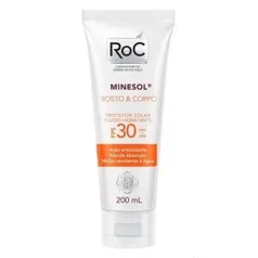 Protetor Solar Roc Minesol Rosto Corpo Fps 30 200ml | R$38