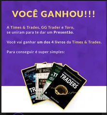 Abra conta na Toro Investimentos e ganhe um livro Times & Trades