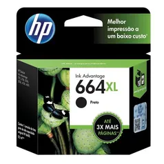 Cartucho HP 664XL Preto Original (F6V31AB)