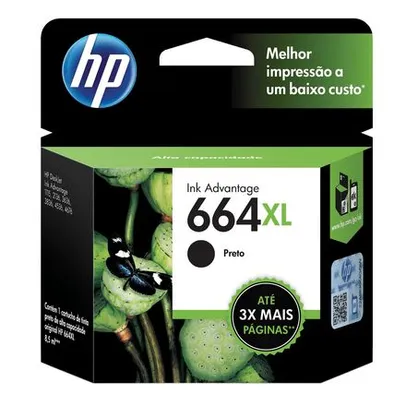 Cartucho HP 664XL Preto Original (F6V31AB)