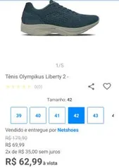 Tênis Olympikus Liberty 2 R$ 63