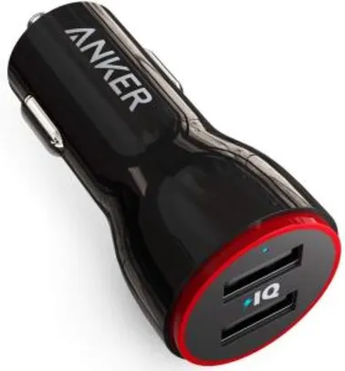 Carregador Veicular Anker PowerDrive, 2 portas USB, 24W de potência R$ 42