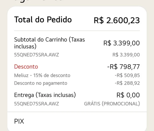 Imagem na descrição da promoção