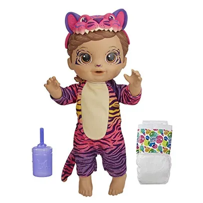 Boneca Baby Alive que Bebe e Faz Xixi - Rainbow Wildcats Tigre (Exclusivo da Amazon) - F1232 - Hasbro