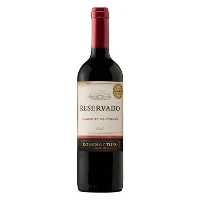 Vinho Tinto Seco Cabernet Sauvignon Reservado 750 ml - Concha Y Toro - R$31