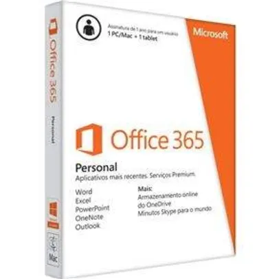 [Extra] Microsoft Office 365 Personal QQ2 00108 para PC ou Mac – Assinatura Anual por 50,00
