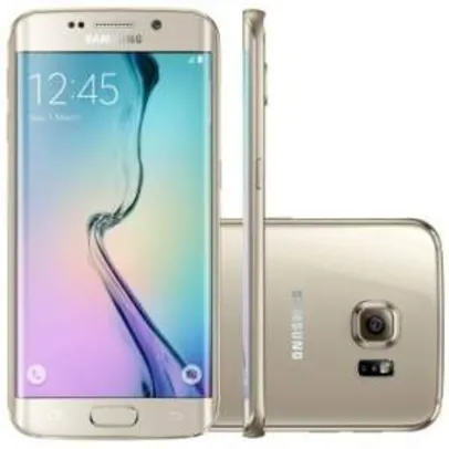 [Ricardo Eletro] Celular Smartphone Samsung Galaxy S6 Edge G925I Dourado - 4G, Tela 5.1 Curva Super AMOLED, Câmera 16MP +Frontal 5MP, Octa-Core 2.5Ghz, 32GB, Android 5 por R$ 2253 (PARCELADO)