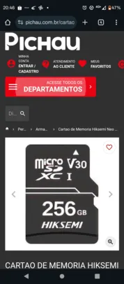 cartão de memória hiksemi 256gb