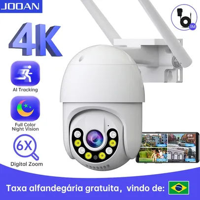 [BR | Moedas/G Pay] Câmera de Vigilância JOOAN-PTZ, CCTV WiFi, Câmera IP ao ar livre, Segurança Smart Home, Rastreamento Onvif AI, 3MP, 5MP,4K