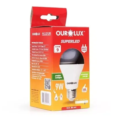 [Leve 6 Pague 3] Lâmpada Superled Ourolux 9W 6500K BIV