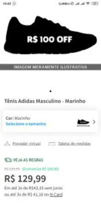 Tênis Adidas Masculino - Marinho - R$130