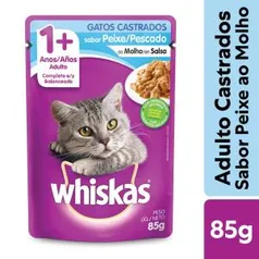 Ração Úmida Whiskas Sachê Peixe ao Molho para Gatos