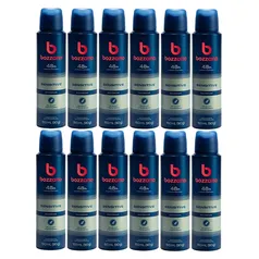 Kit 12 Desodorante Bozzano Sensitive Sem Perfume Aerosol Antitranspirante 48h 150ml Cada