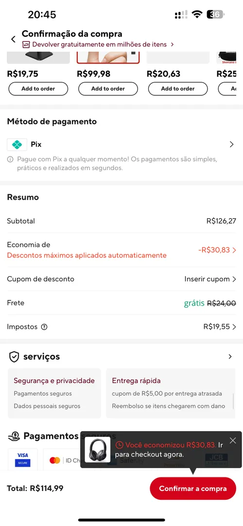 Imagem na descrição da promoção