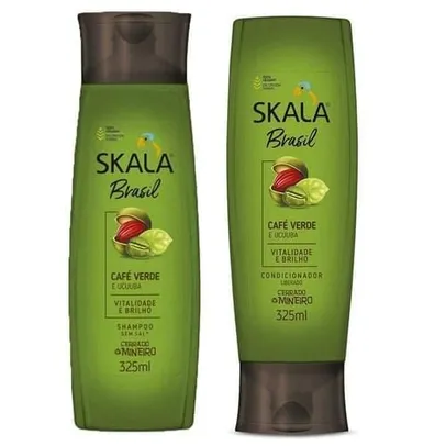 Kit Shampoo + Condicionador Café Verde e Ucuuba, 650 Ml, 2 Unidades, Skala