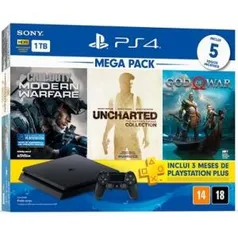 PlayStation 4 Hits Bundle 7, 1TB - Call Of Duty: Modern Warfare + Uncharted: The Nathan Drake Collection + God Of War