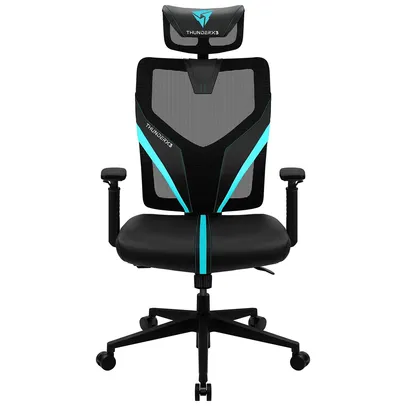 Cadeira Gamer ThunderX3 YAMA1 Ergonomica, Reclinável, Preta/Cyan