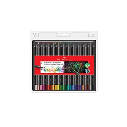 Lápis de Cor, Faber-Castell, EcoLápis Supersoft, 24 Cores