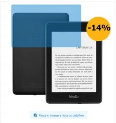 Kindle Paperwhite 8GB, Tela de 6”, Wi-Fi, Iluminação Embutida - 10ª Geração - R$429