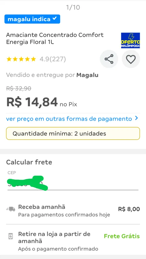 Imagem na descrição da promoção