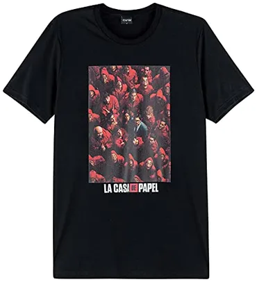 Camiseta Slim La Casa de Papel Enfim Feminino, Preto La Casa, M