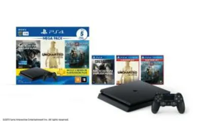 [R$ 1359,99 CC Americanas+AME] Playstation 4 1Tb - Bundle 3 jogos + 3 meses de PS Plus