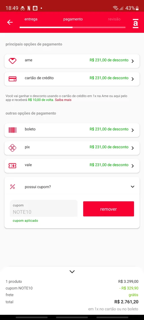 Imagem na descrição da promoção