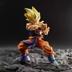 Colecionável Goku Kamehameha, personagem Dragon Ball Z com 16cm - Boneco Action figure