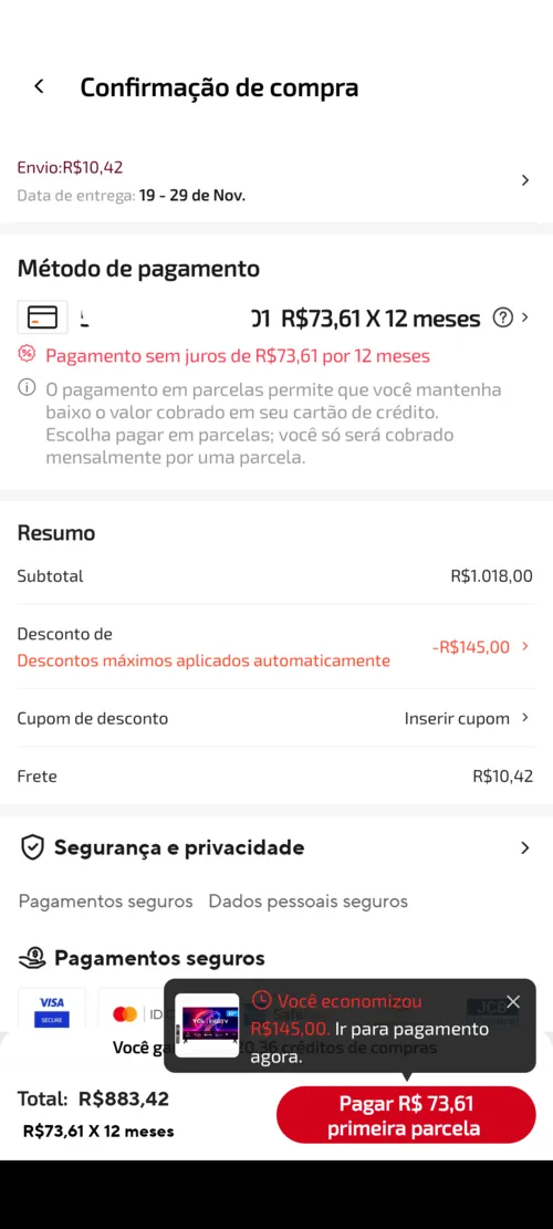 Imagem na descrição da promoção