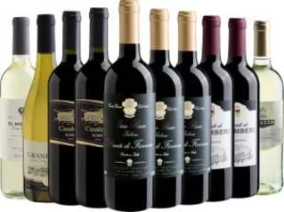 Kit de 10 vinhos por R$199