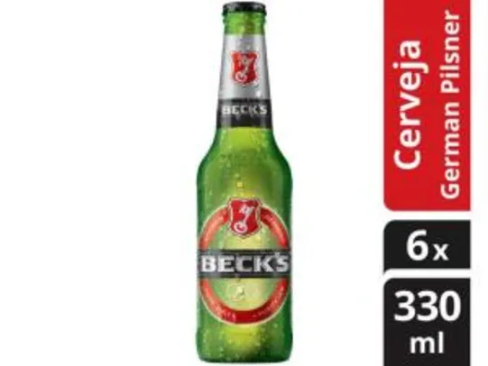 (Ouro APP) Cerveja Becks Bremen Germany Pilsner 6 Unidades - 330ml | R$23
